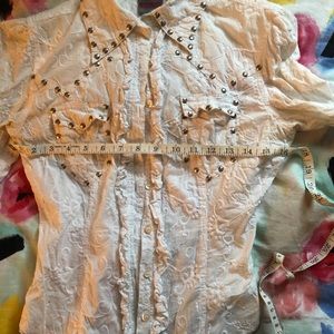 Paradsuco ruffled 3/4 length top